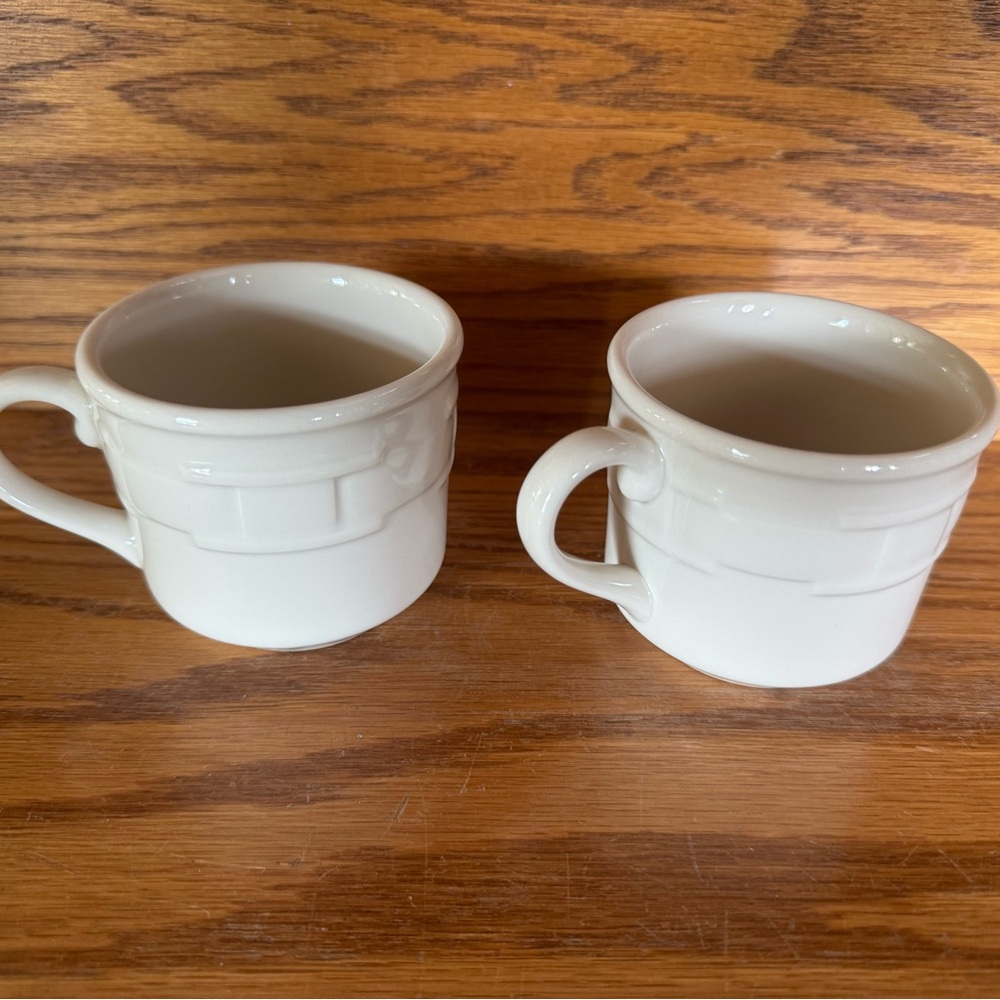 Longaberger Ivory Tea Mugs (set of 2)